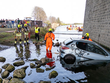 Brandweeroefening in Wessem