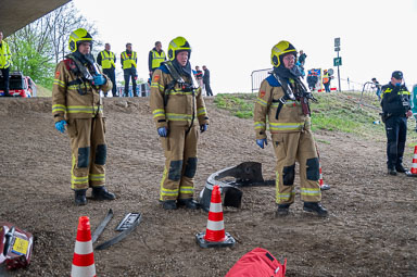 Brandweeroefening in Wessem